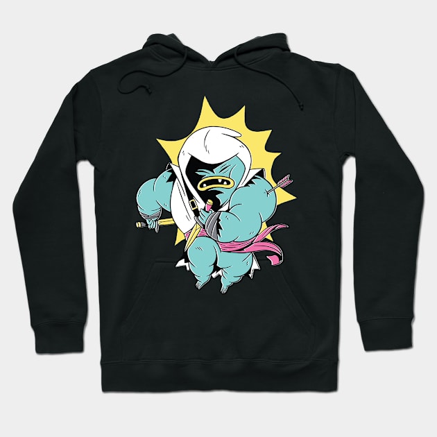 Funny Tardigrade Warrior Hoodie by Visual Vibes